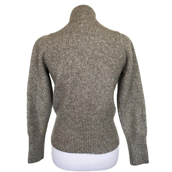 Marled Reunited Women’s Sweater Pullover Turtleneck Pleated Shoulders Tan Sz S - Picture 5 of 8